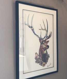 Simpkins-Canterbury Lane Collage 3D Art-Deer