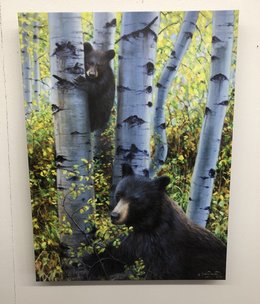 James Corwin Art "Keeping Watch" Bear & Cub Giclee