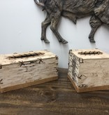 Dalin Enterprises Birch Bark Rectangle  Kleenex  Box 6x6x10