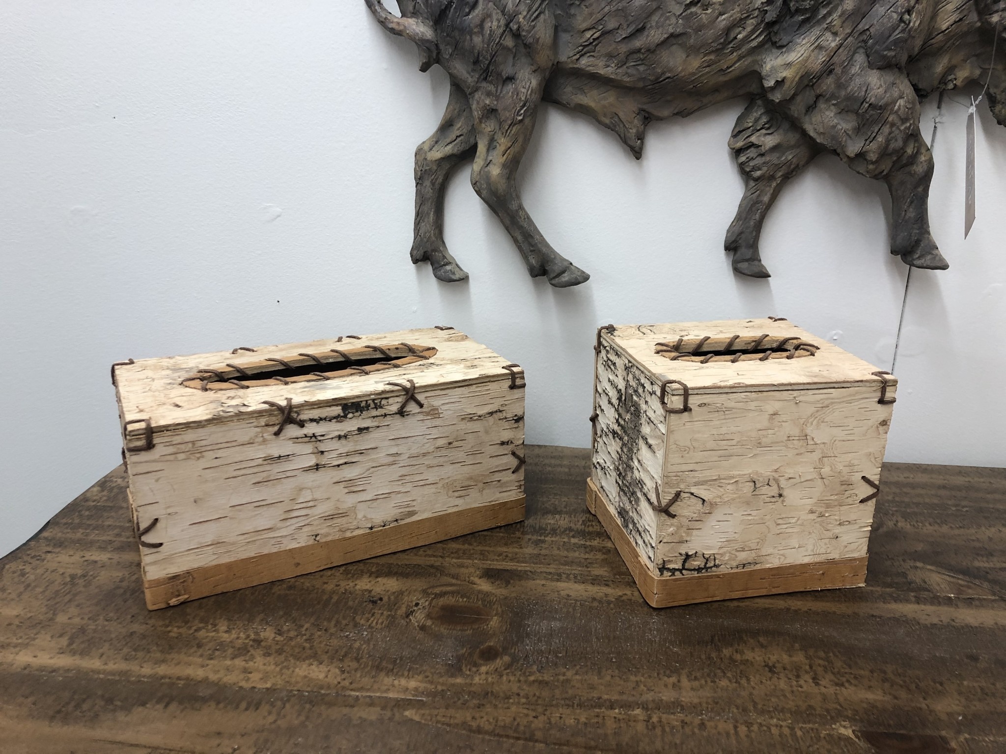 Dalin Enterprises Birch Bark Rectangle  Kleenex  Box 6x6x10