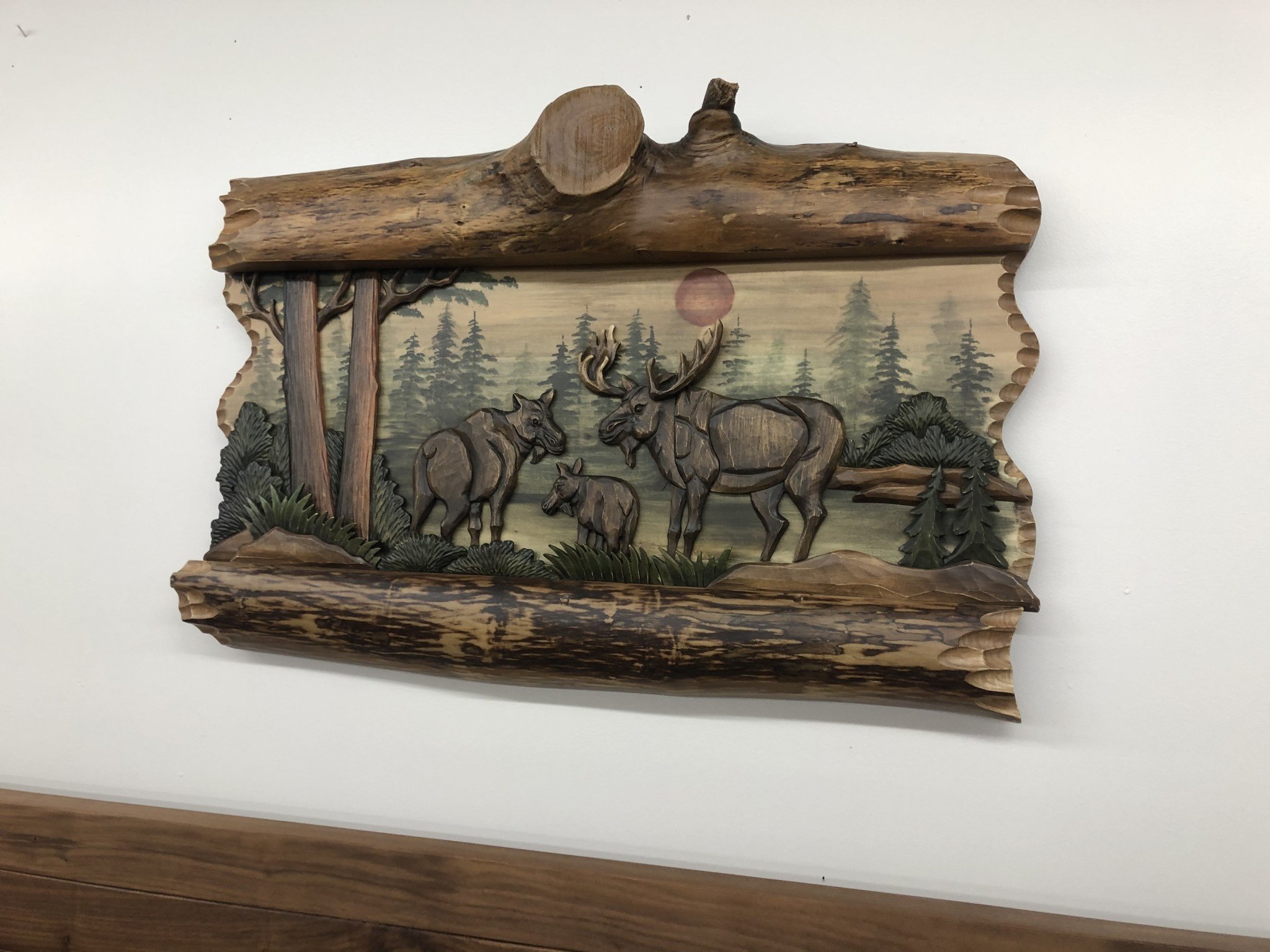 Dalin Enterprises Moose Family 38"x24"