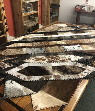 Gaucho Small Cowhide Table Runner 6' x 10" Gaucho Small Cowhide Table Runner 6' x 10"