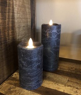Sullivans Frosted Candle - Navy Blue - 3x5*****