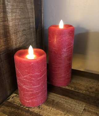 Sullivans Frosted Candle - RED - 3x5