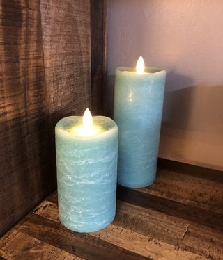 Sullivans Frosted Candle - Sea Green - 3x5*****