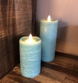 Sullivans Frosted Candle - Sea Green - 3x7*****
