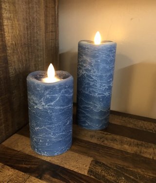 Sullivans Frosted Candle - Aegean Blue - 3x5