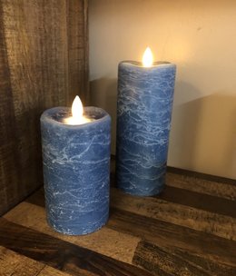 Sullivans Frosted Candle - Aegean Blue - 3x7