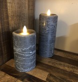 Sullivans Frosted Candle - Grey - 3x7