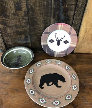 Hiend Aztec Bear Melamine Dinner Plate