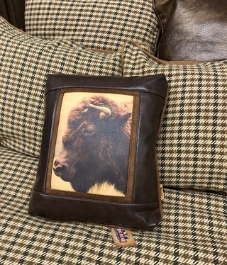 Sweetwater Trading Co Buffalo Head Pillow