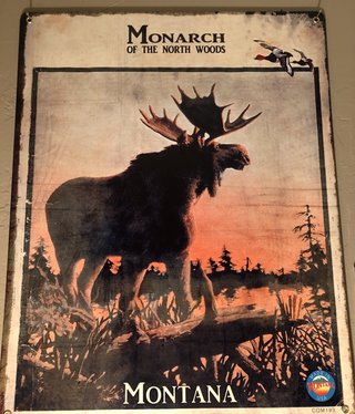 Classic Outdoor Magazines #20 Monarch Moose 12x15 Metal Sign