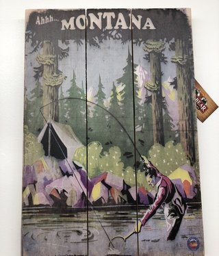 Classic Outdoor Magazines #1 Stream Angler 12x18 Wood Sign