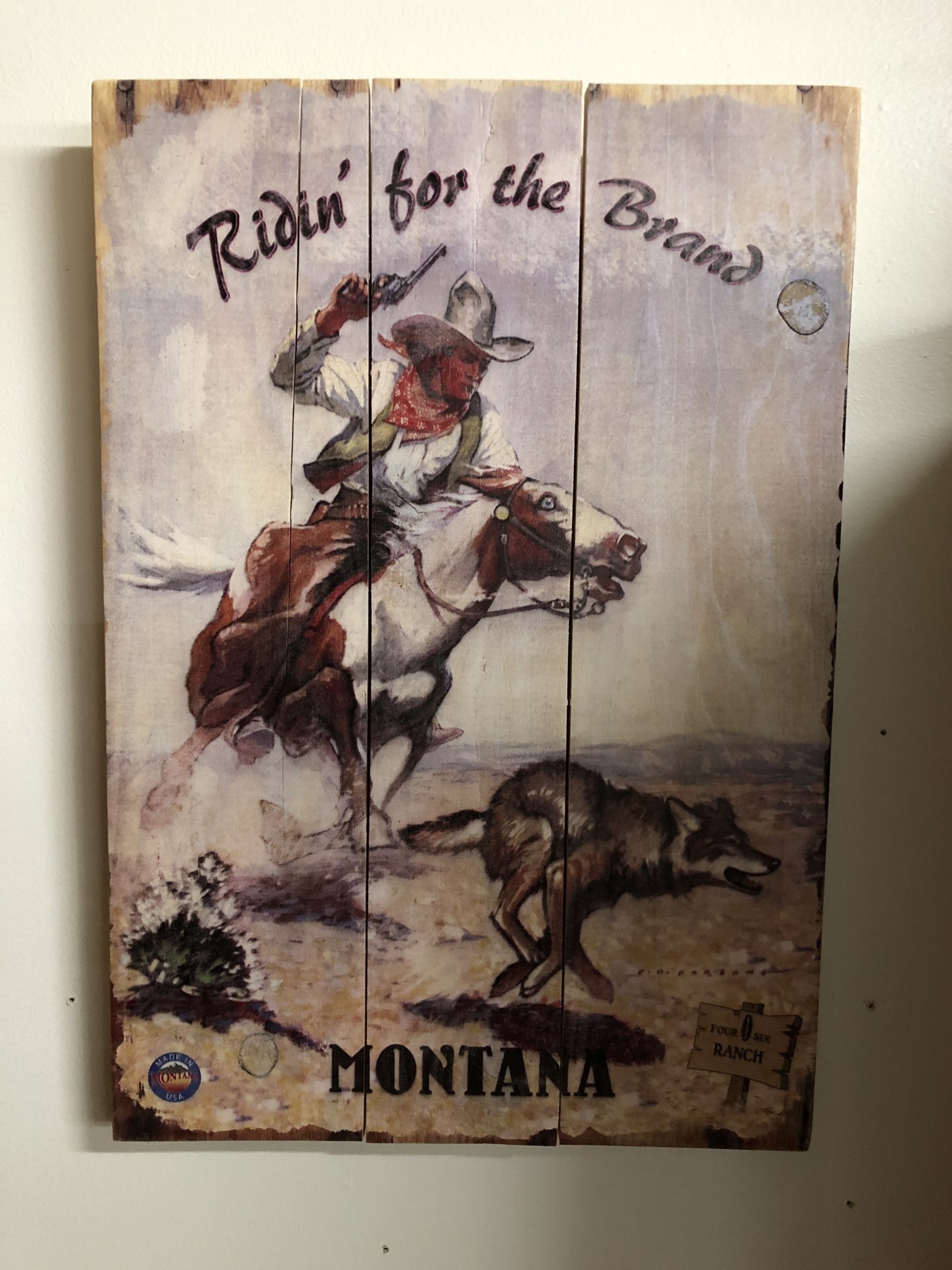 Classic Outdoor Magazines #29  406 Ranch Ridin' the Brand 14x20 Wood Sign