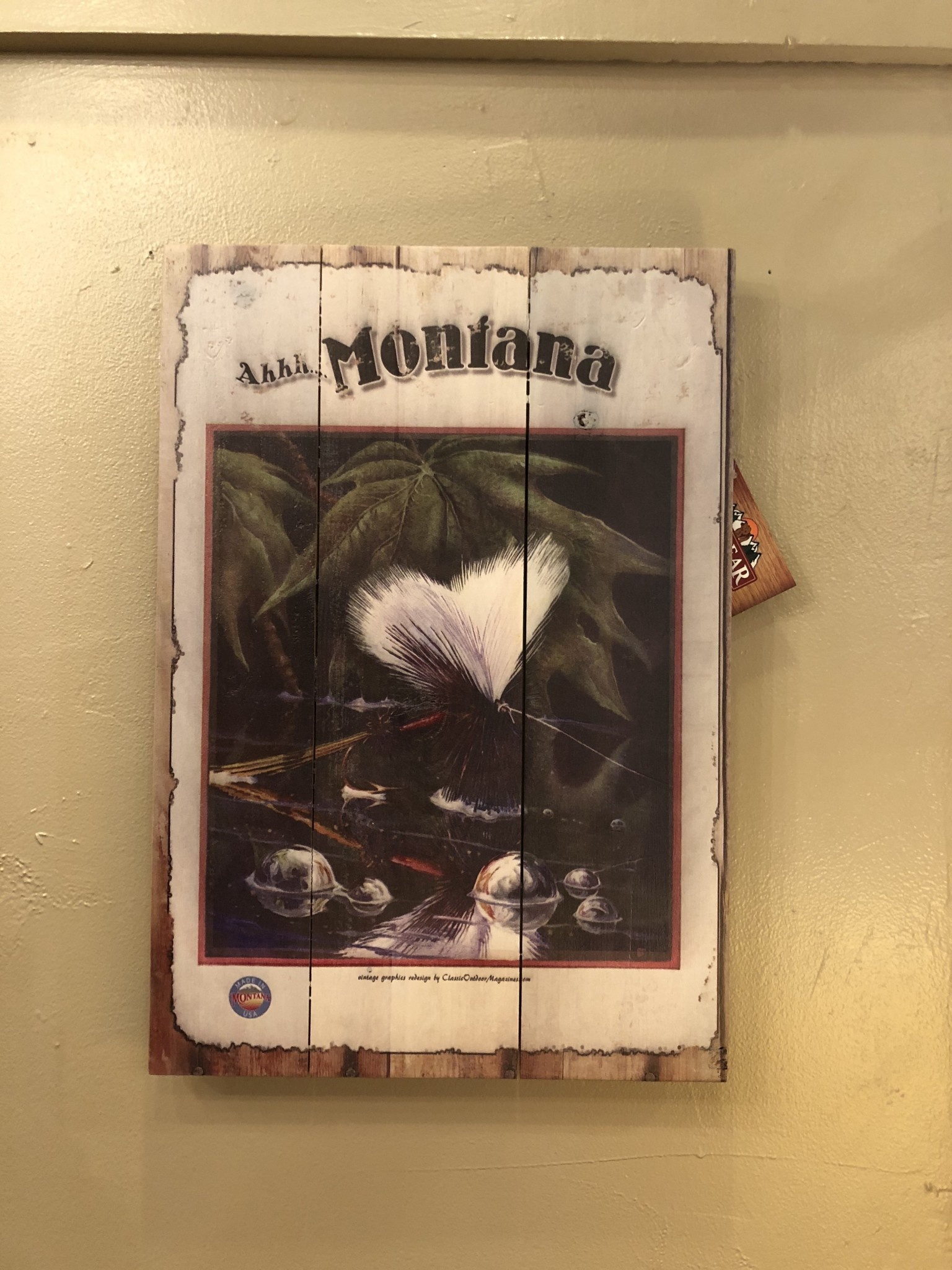Classic Outdoor Magazines #31 Montana Fly 12x18 Wood Sign