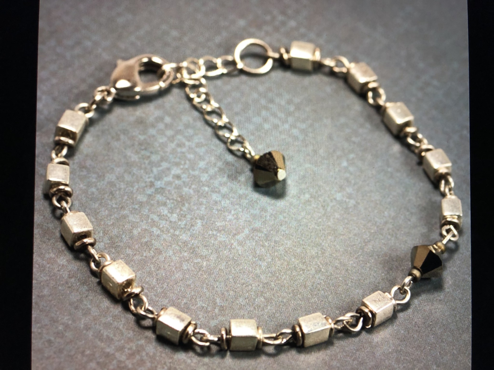 cool water jewelry BC35-50 Bracelet: Ice Caverns-Cube Chain***