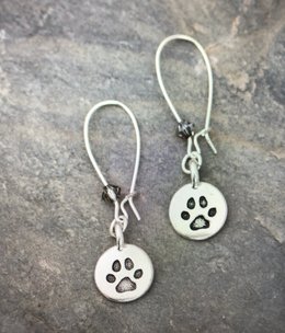 cool water jewelry EW564 Paws & Tails Pawprint kidney Earrings