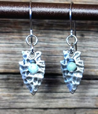 cool water jewelry EW647 Native America Arrowhead/Turquoise Earrings*****