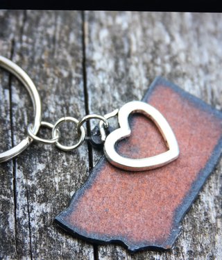 cool water jewelry KC10 In Love w/Montana Heart Charm Key Ring cool water jewelry KC10 In Love w/Montana Heart Charm Key Ring