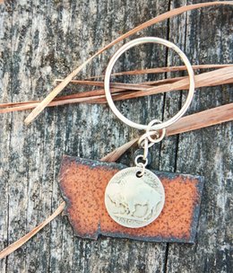 cool water jewelry KC18 Montana w/Buffalo Nickel Key Ring cool water jewelry KC18 Montana w/Buffalo Nickel Key Ring