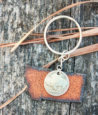 cool water jewelry KC18 Montana w/Buffalo Nickel Key Ring cool water jewelry KC18 Montana w/Buffalo Nickel Key Ring