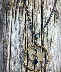 cool water jewelry NC311-123 Necklace: In Love w/Montana Textured Ring***** cool water jewelry NC311-123 Necklace: In Love w/Montana Textured Ring*****