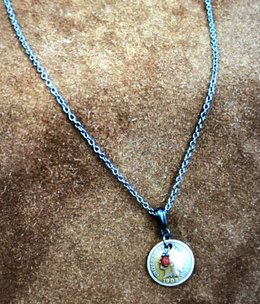 cool water jewelry NC434 Necklace: Native America Penny/Carnelian****