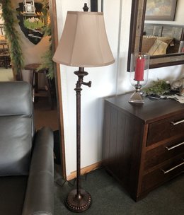 Crestview Barton Swing Arm Floor Lamp, 61.5H