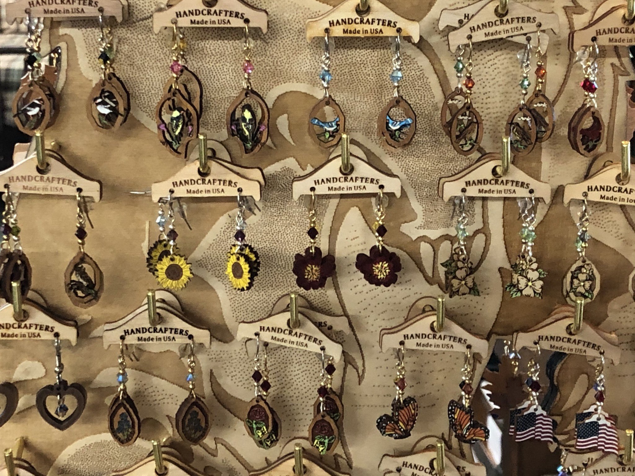 Handcrafters Gifts Wooden Earrings