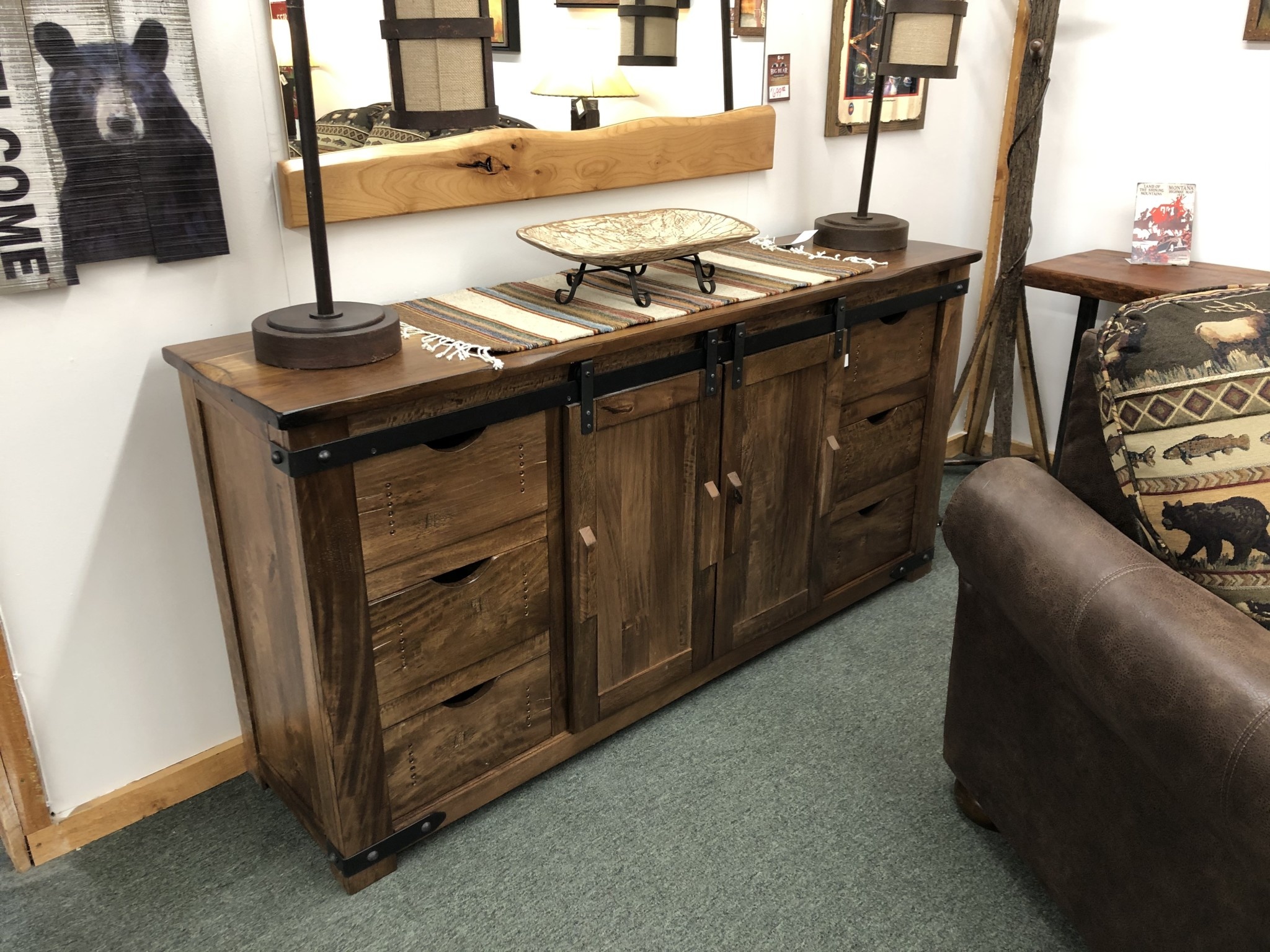 IFD 866 Parota 70" TV Stand  70x18x35
