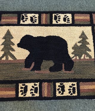 Park Design Adirondack Hooked Bear Rug 2x3
