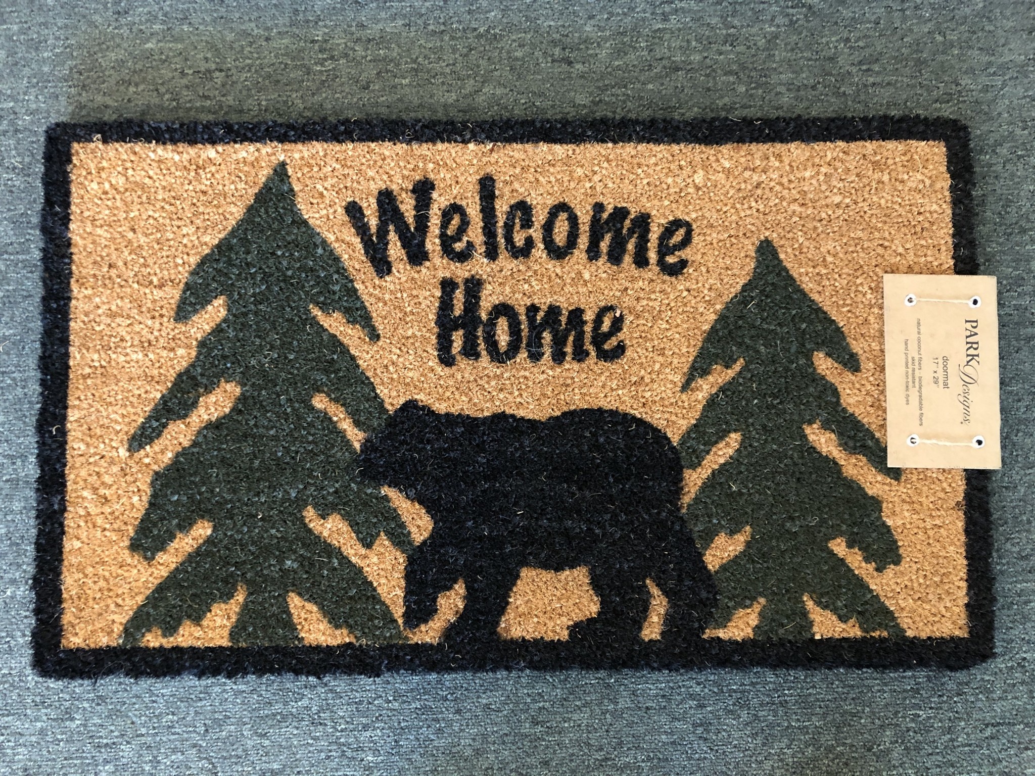 Park Design Welcome Home Black Bear Door Mat