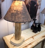 Rustic log 16"D Lampshade with Scene