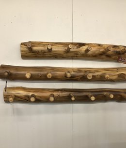 Rustic log Aspen Coat Rack 48"