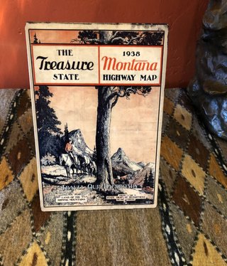 Classic Outdoor Magazines #6 1938 Montana Map 6x9 Table Topper Classic Outdoor Magazines #6 1938 Montana Map 6x9 Table Topper