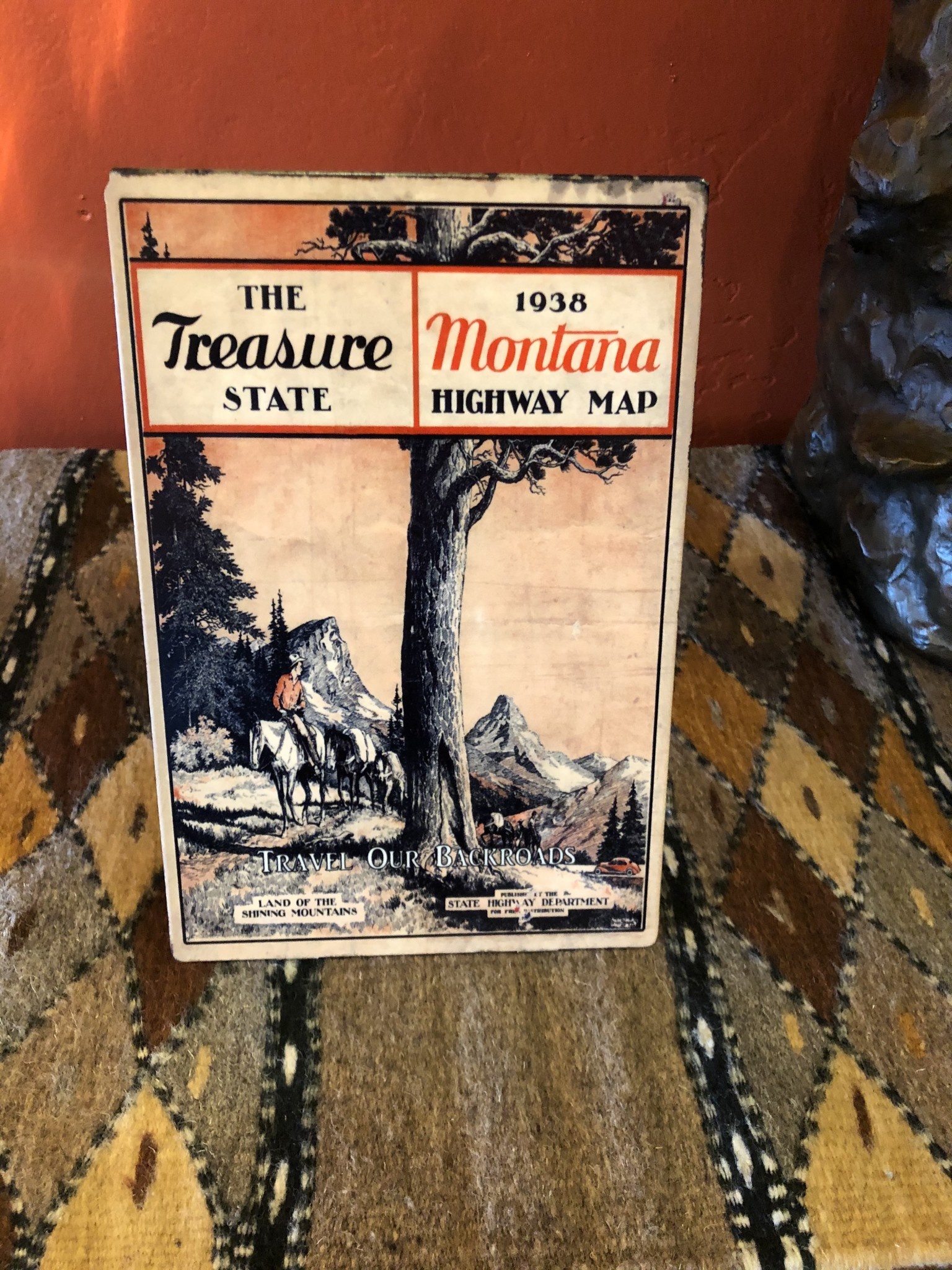 Classic Outdoor Magazines #6 1938 Montana Map 6x9 Table Topper