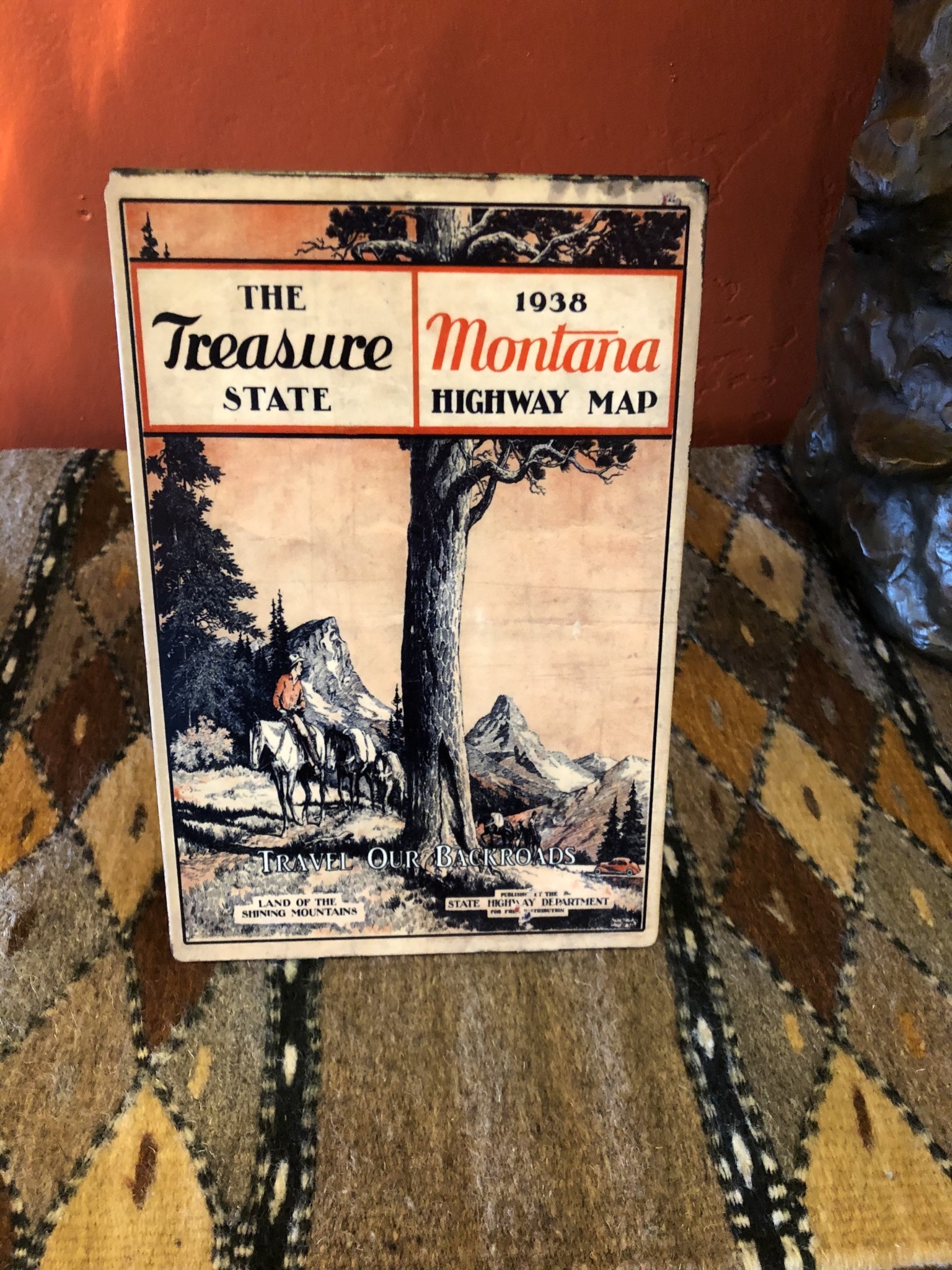 Classic Outdoor Magazines #6 1938 Montana Map Table Topper