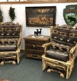 Rustic log Glider Rocker