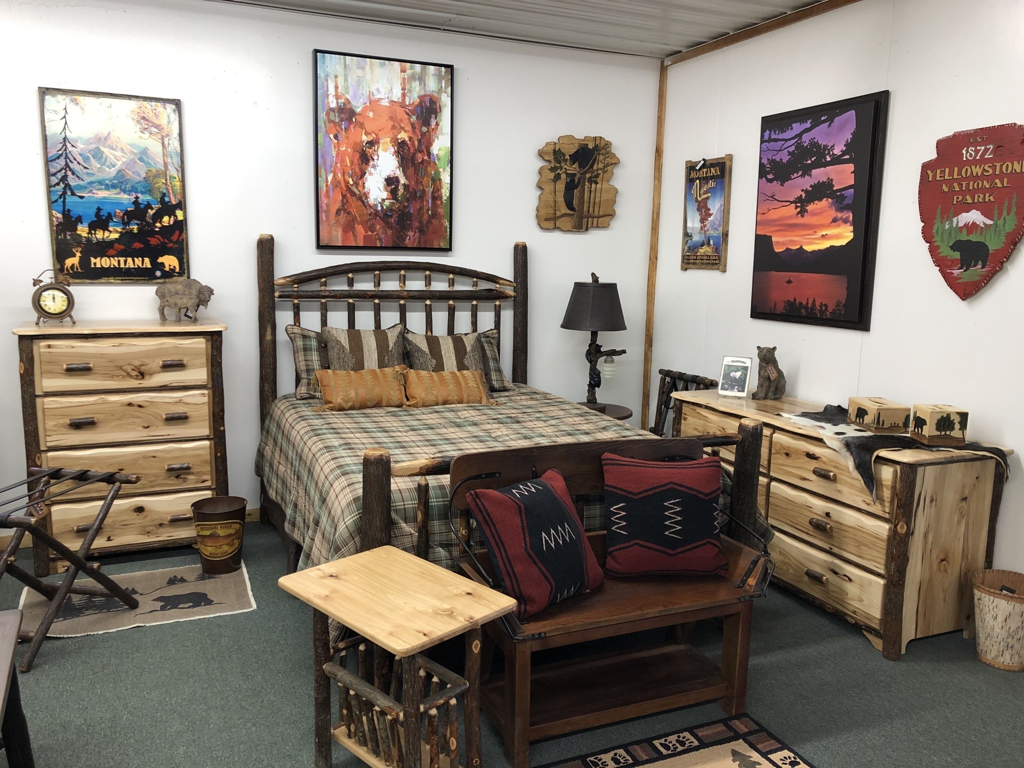 ALBC 6 Drawer Hickory Dresser