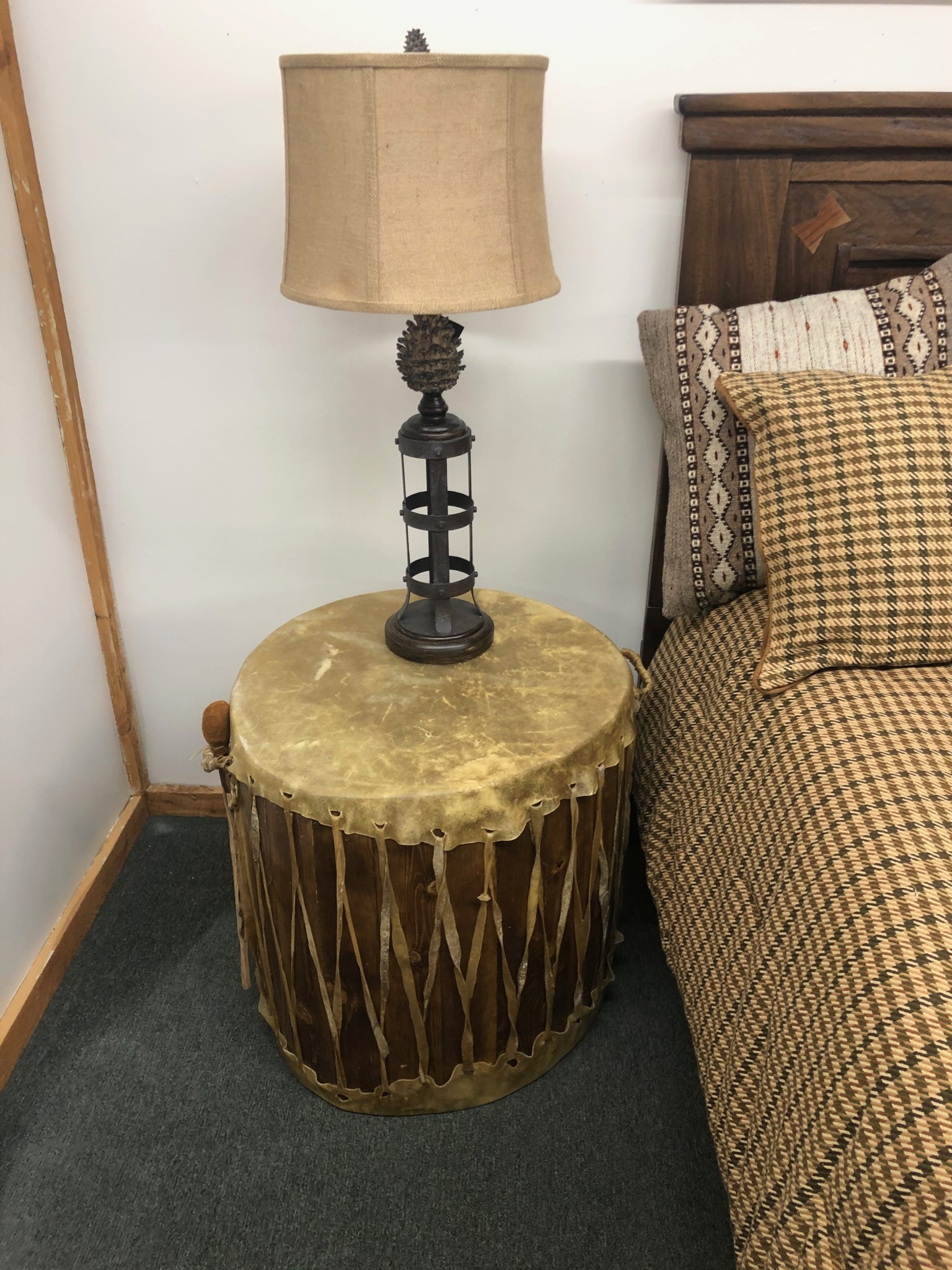 Kevan Peterson Extra Large Drum End Table Big Bear Furniture Extra Large Drum End Table, Extra Large Round End Table