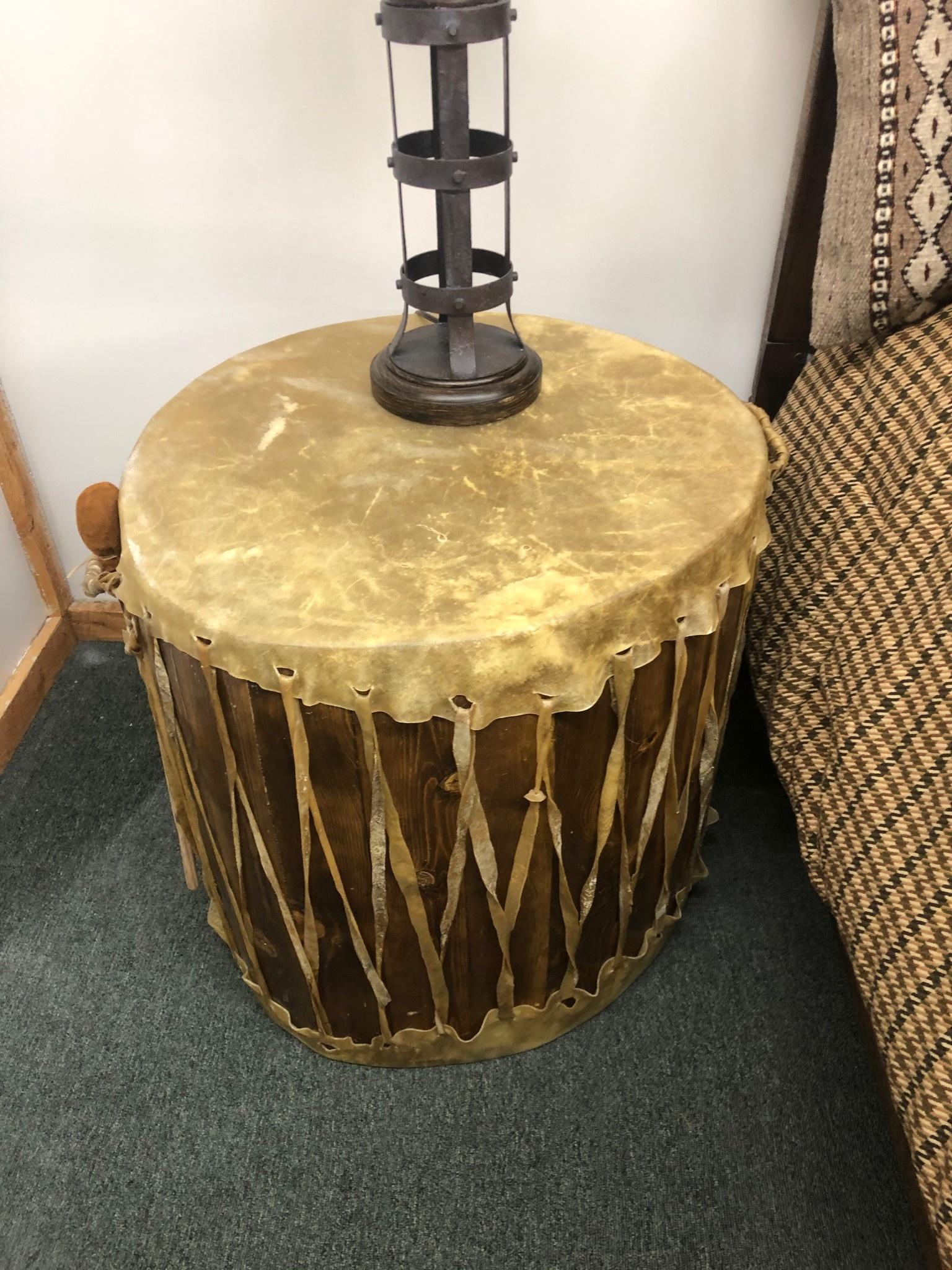 Kevan Peterson Large Drum End Table 22" x 24"H