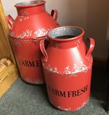 Uma Large Red Milk Can