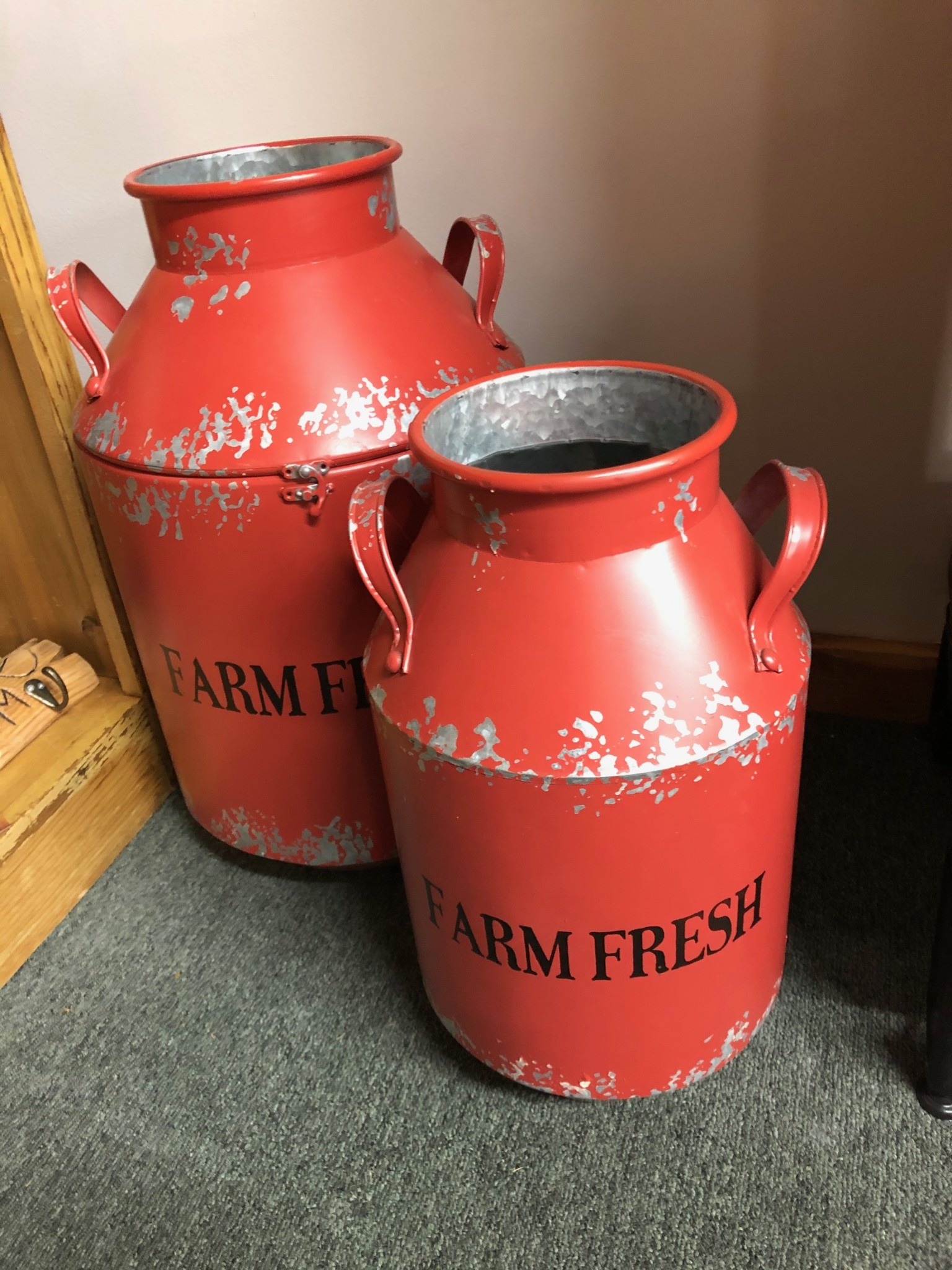 Uma Large Red Milk Can