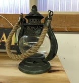 Uma Mtl Glass Jute Lantern (93996)