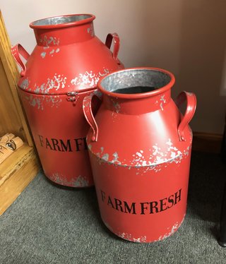 Uma Small Red Milk Can