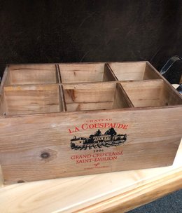 Uma Wood Wine Box w/Handles (56152)***