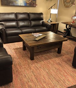 Uttermost Tobias RED Leather & Hemp 9' x 12' Rug*******