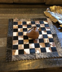 Gaucho Cowhide Checkerboard