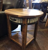 Green Gables Mossy Oak Carver Point 1 Dwr White Bark Side Table - Walnut Top