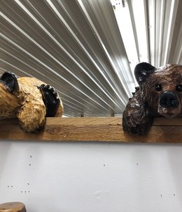 Wood Carving Outlet Regular Carved Kilroy Bear